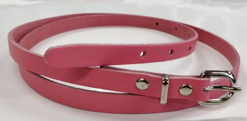 Leather Belt (B1) 13mm (Large - Pink Cotton Candy)